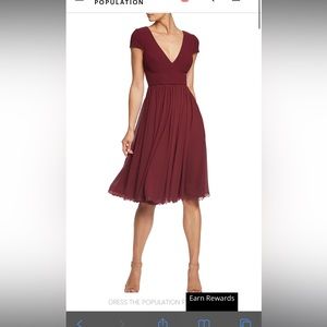 Dress the population Corey dress burgundy